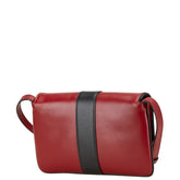 グッチ GGマーモント アリー ショルダーバッグ 550129 レッド ブラック レザー レディース GUCCI 【中古】